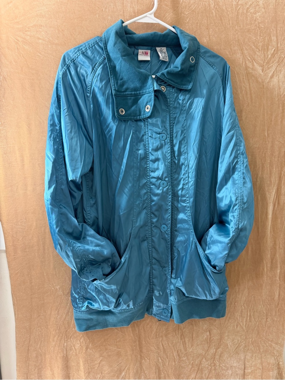 Armani Exchange Teal Bomber Jacket